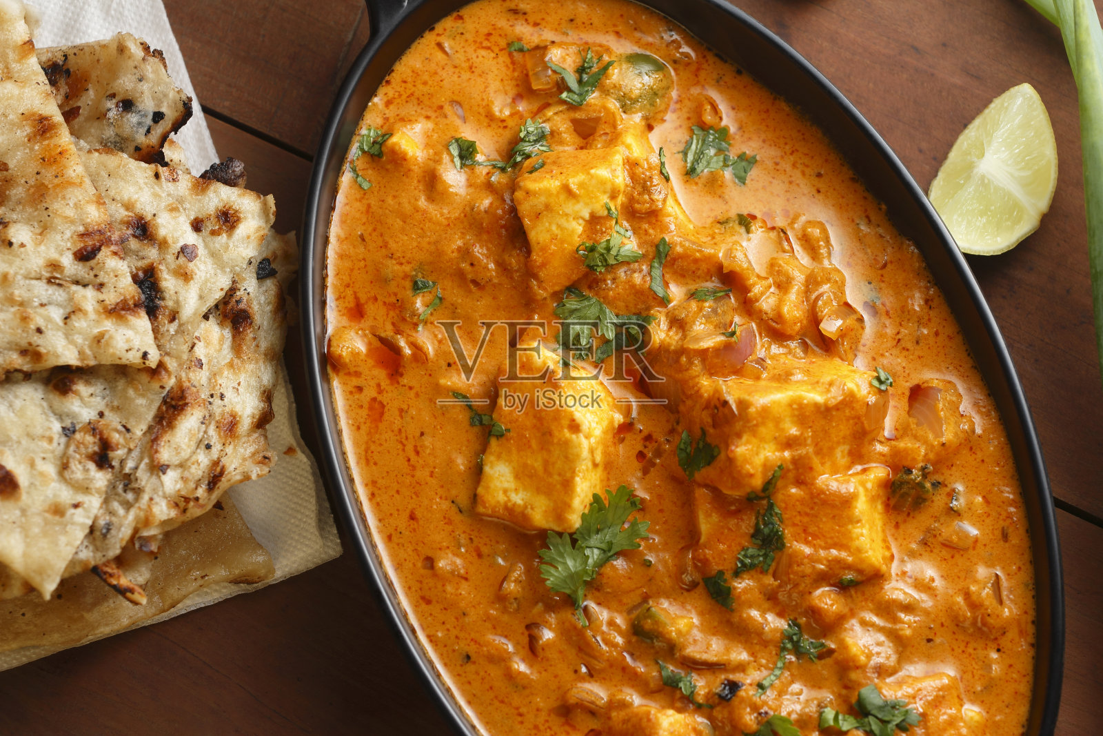 印度食品Kadai Paneer照片摄影图片