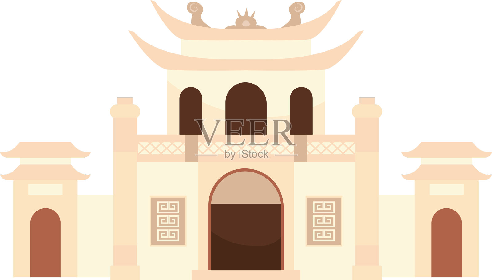 vietnamise寺庙图标设计元素图片
