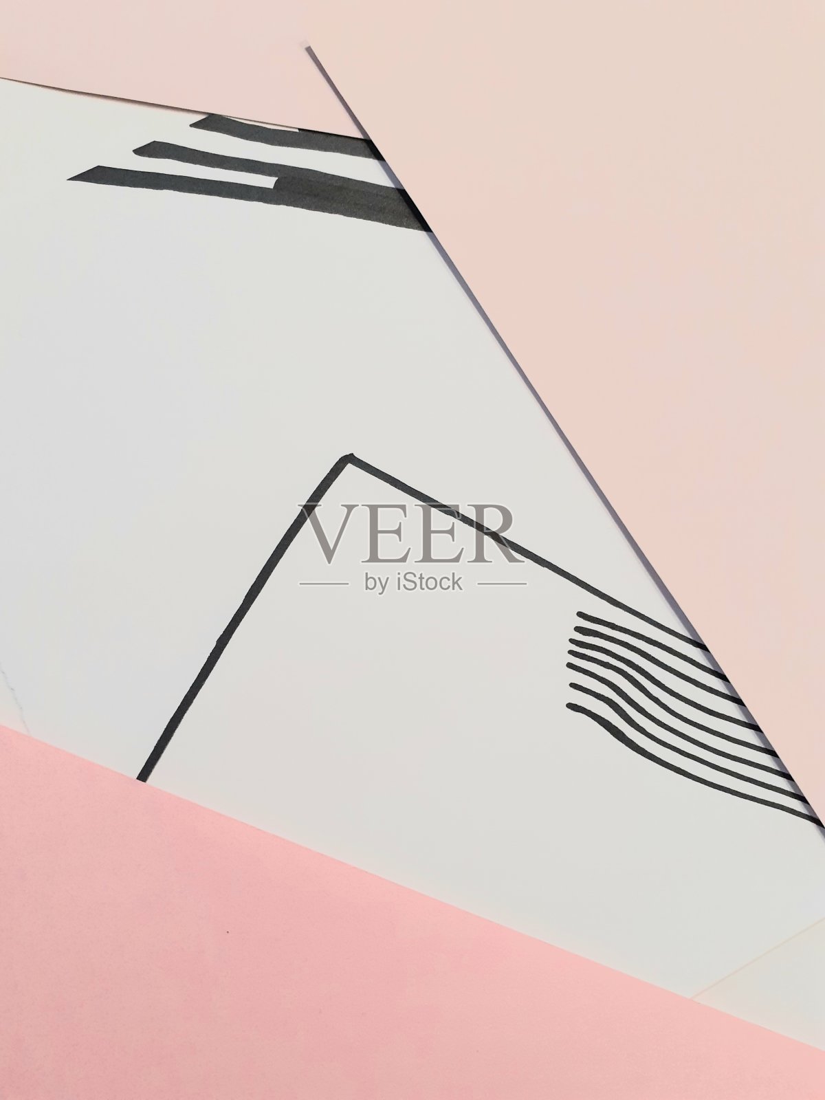 抽象线条艺术和帕特尔色彩背景照片摄影图片