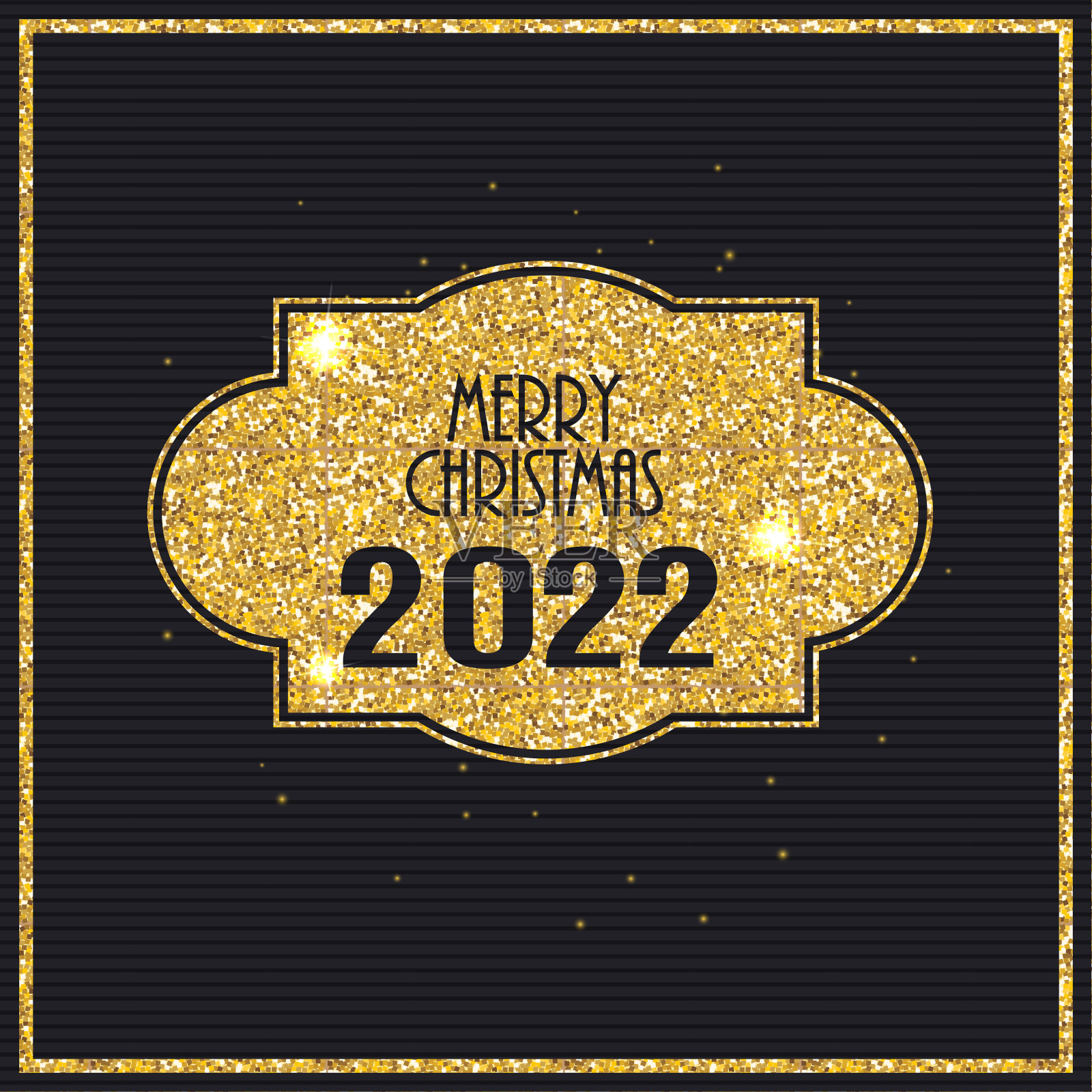 2022年新年快乐金色光泽背景。矢量插图。EPS10插画图片素材