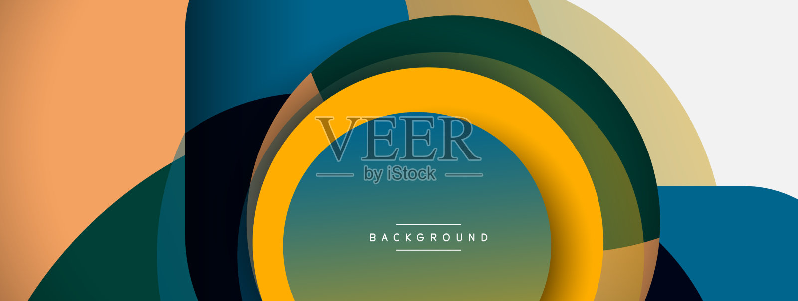 圆形和圆形形状抽象的背景插画图片素材