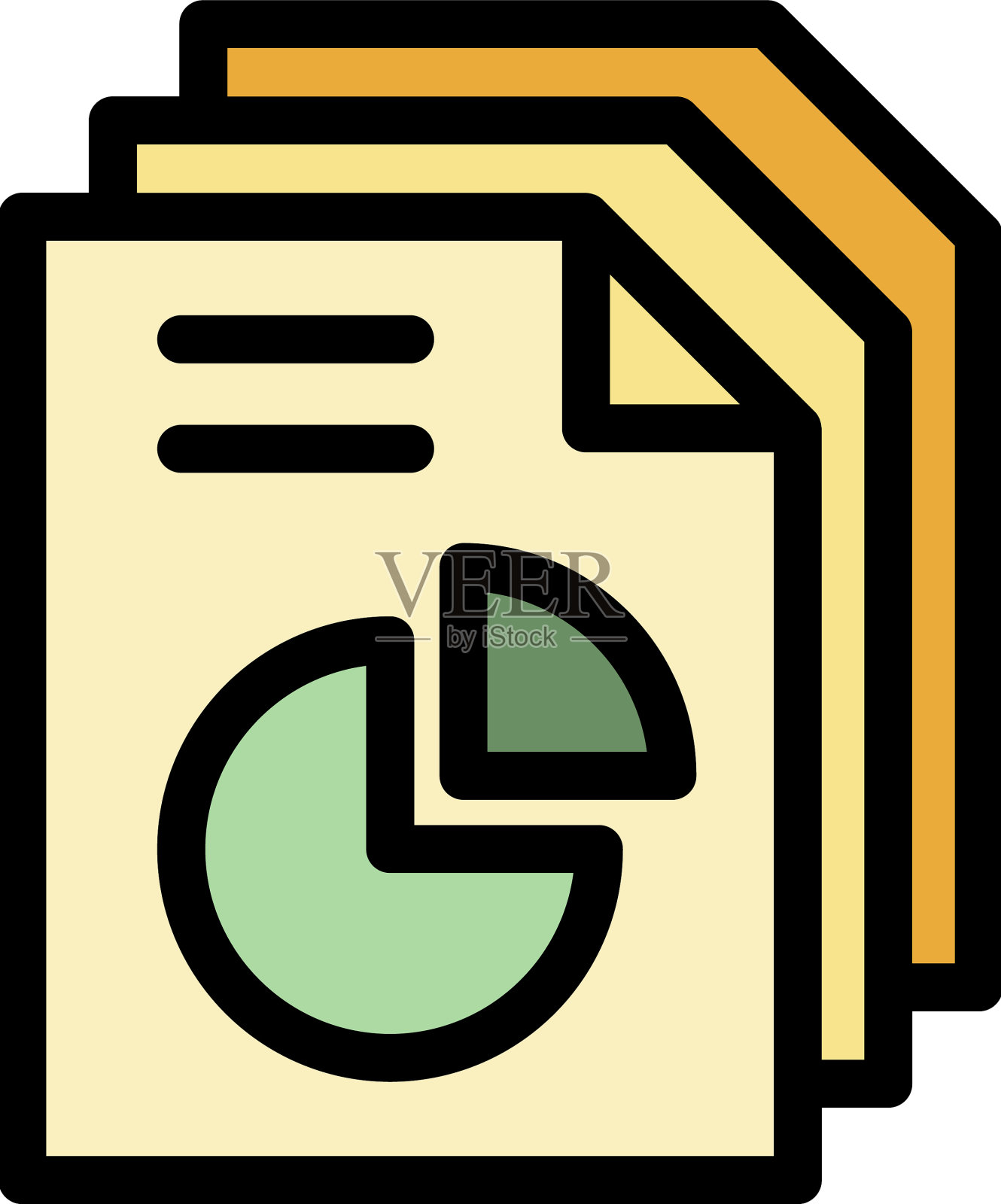 转换率论文图标颜色大纲图标素材