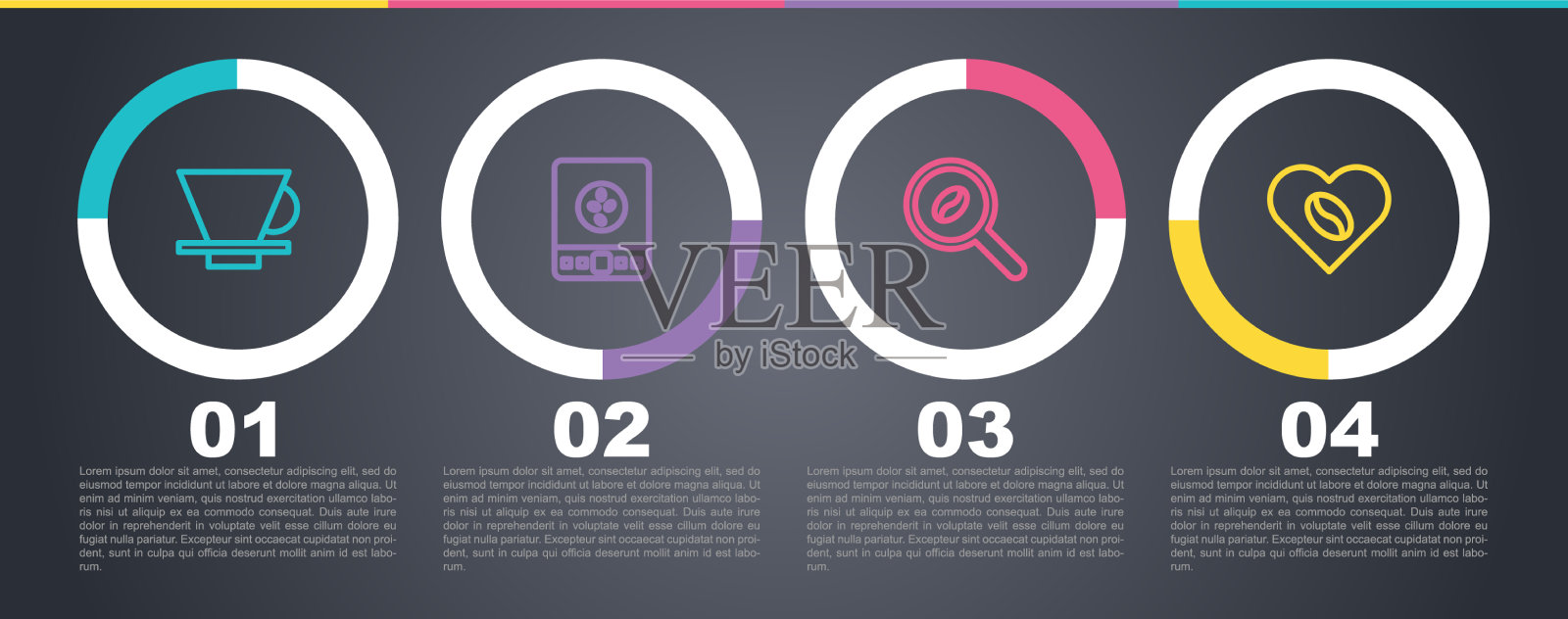 设置线v60咖啡机电子秤插画图片素材