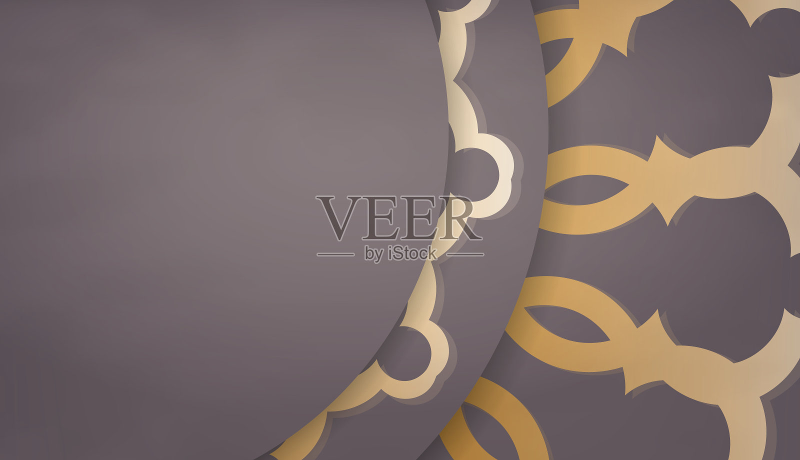 背景在棕色与复古黄金饰品和空间为您的标志插画图片素材