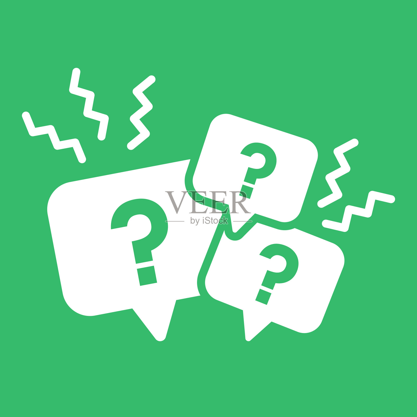 问题气泡线图标。请求帮助的迹象。Faq问卷的象征。高质量的设计元素。线条风格的问题气泡图标。可编辑的中风。向量插画图片素材