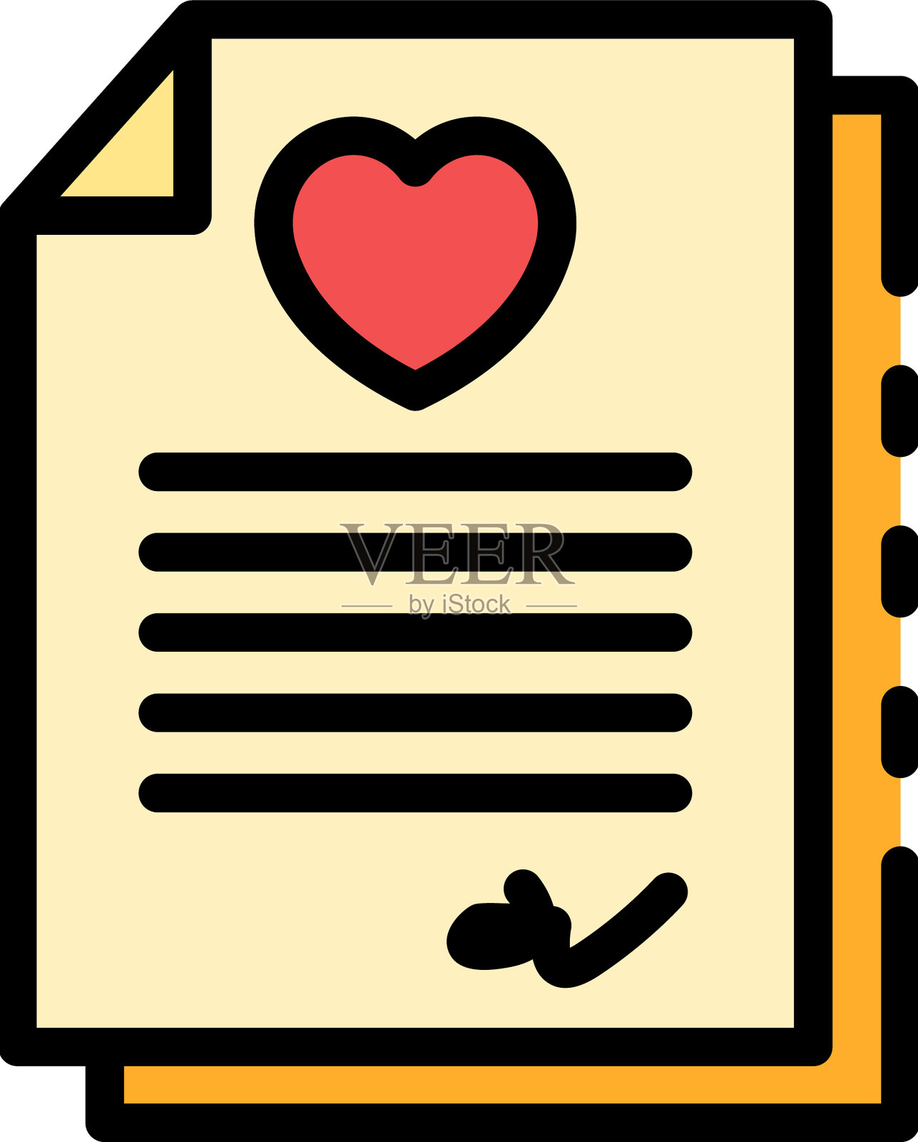 社会服务论文图标彩色大纲插画图片素材