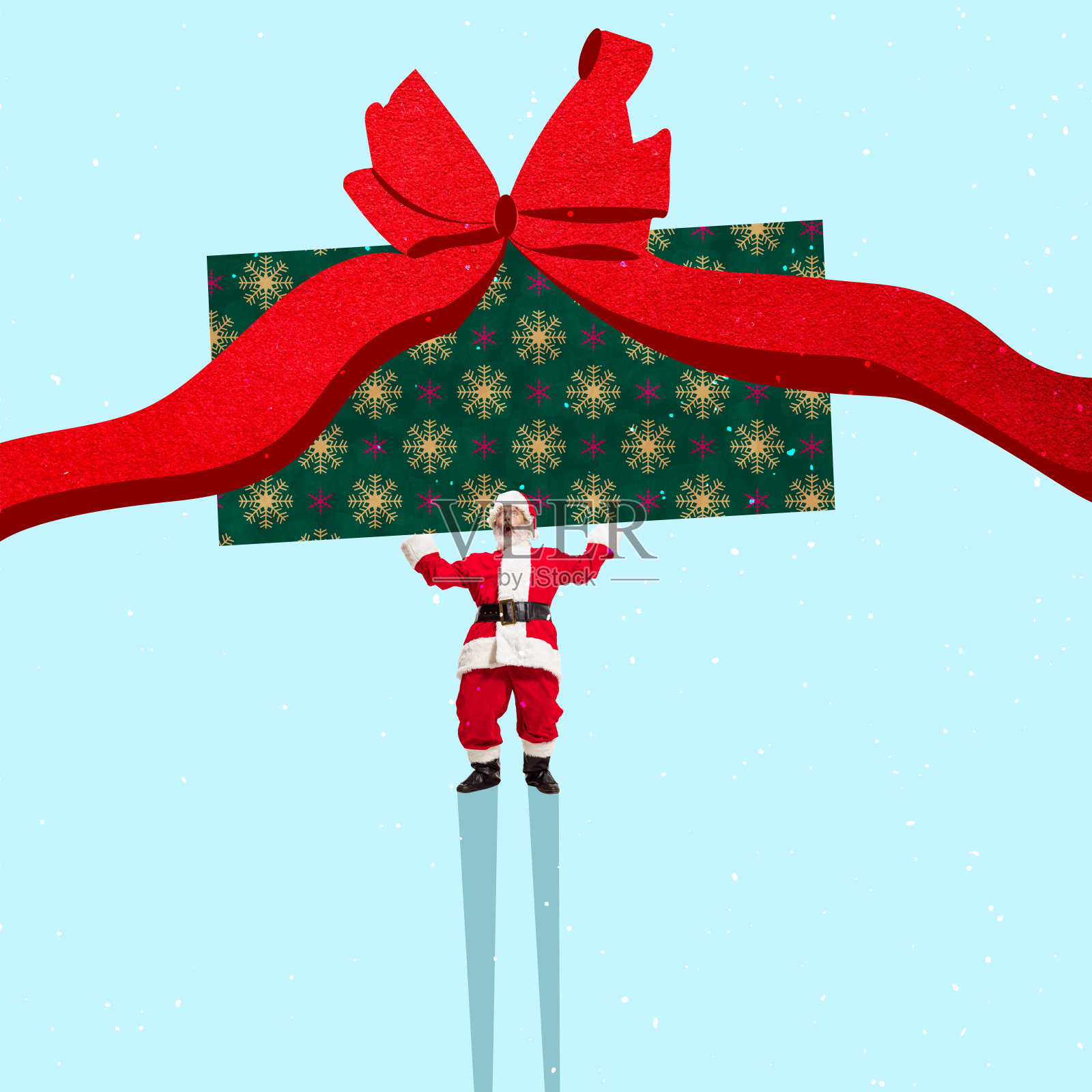 圣诞新年贺卡设计,冬季节日概念明信片照片摄影图片