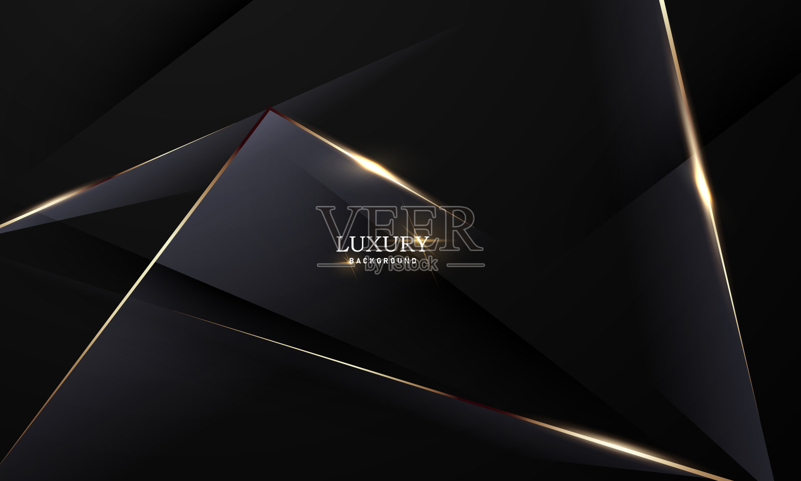 华丽的黑金海报,抽象的背景与动感插画图片素材