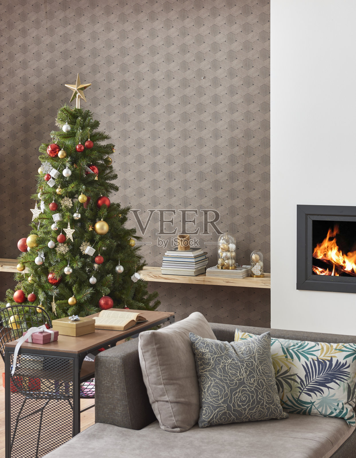 新年圣诞家居装饰照片摄影图片