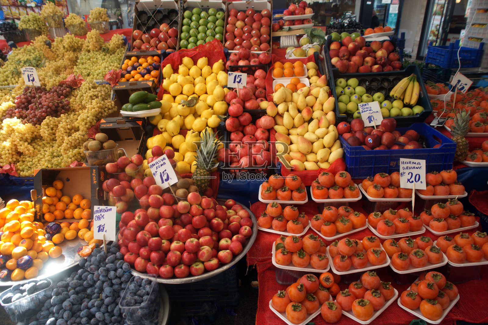 市场上出售的水果照片摄影图片