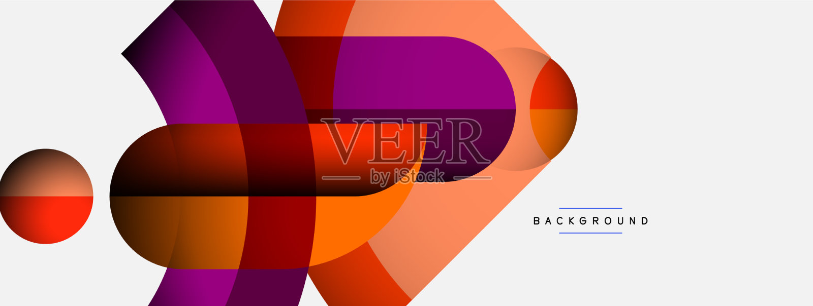 时尚的形状,颜色,最小的设计构成插画图片素材