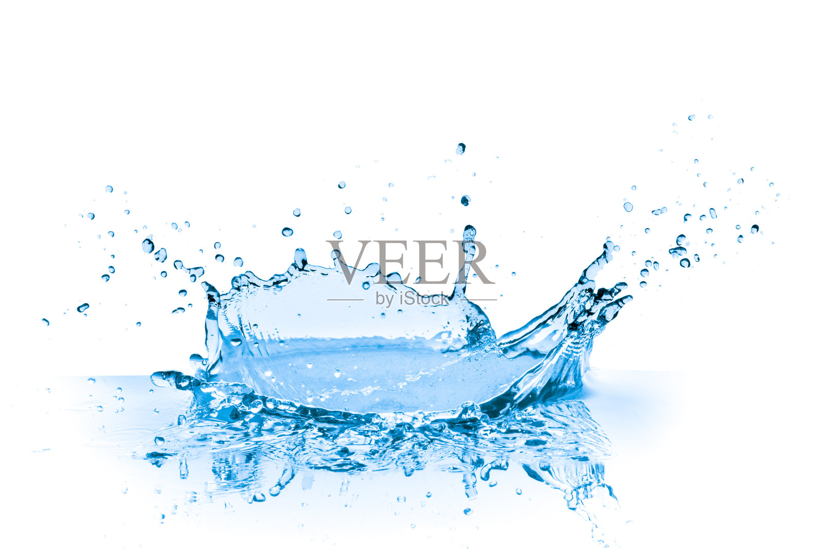 蓝色的水溅照片摄影图片