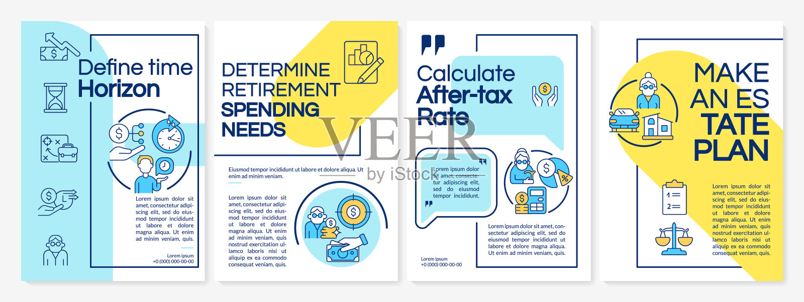 为养老金储蓄技巧手册模板设计模板素材