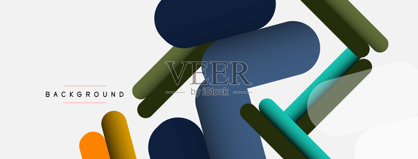 抽象的背景。圆形形状,灰色背景上的线条组成。矢量插图壁纸旗帜背景或着陆页插画图片素材