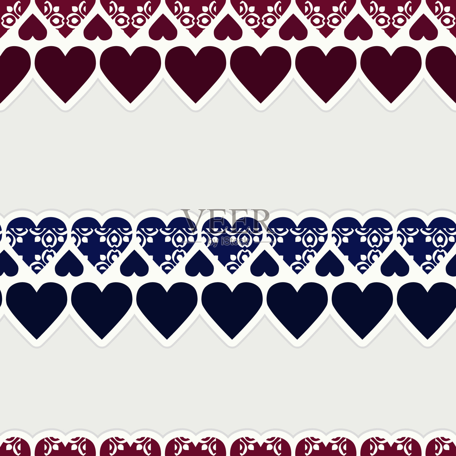 民间花心插画图片素材