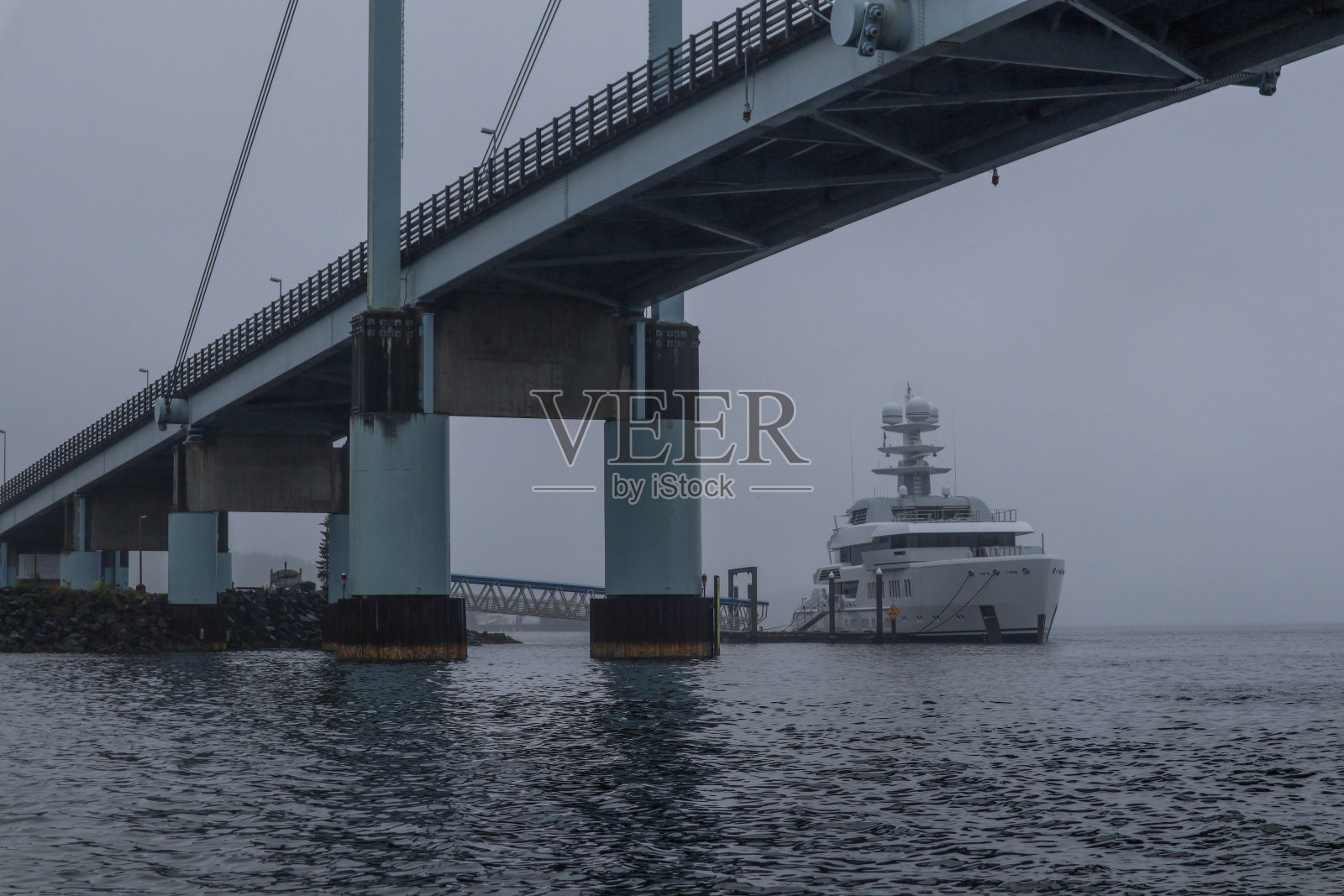 锡特卡桥和船照片摄影图片