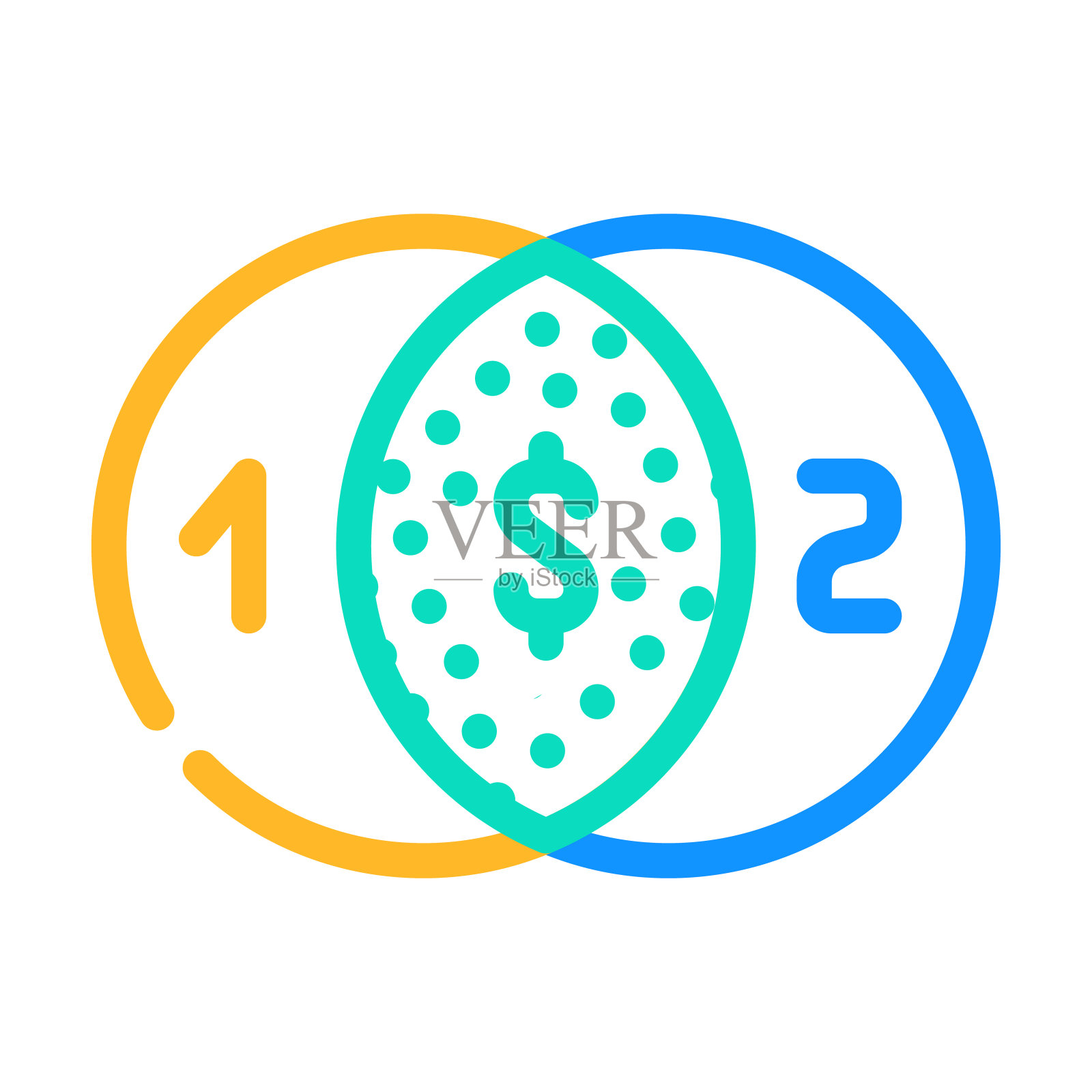 横断面分析彩色图标矢量插图图标素材