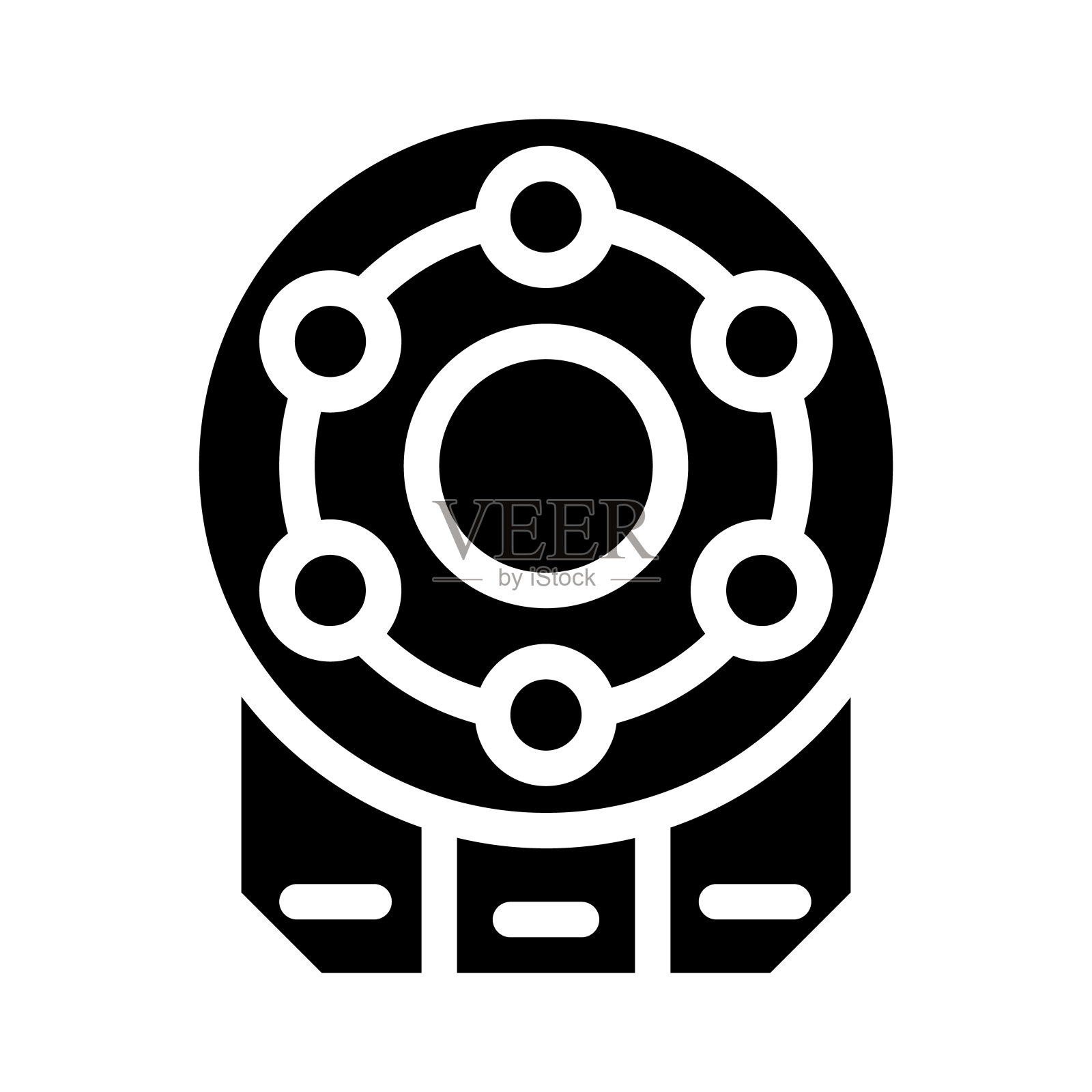 离心机实验室设备字形图标矢量插图图标素材