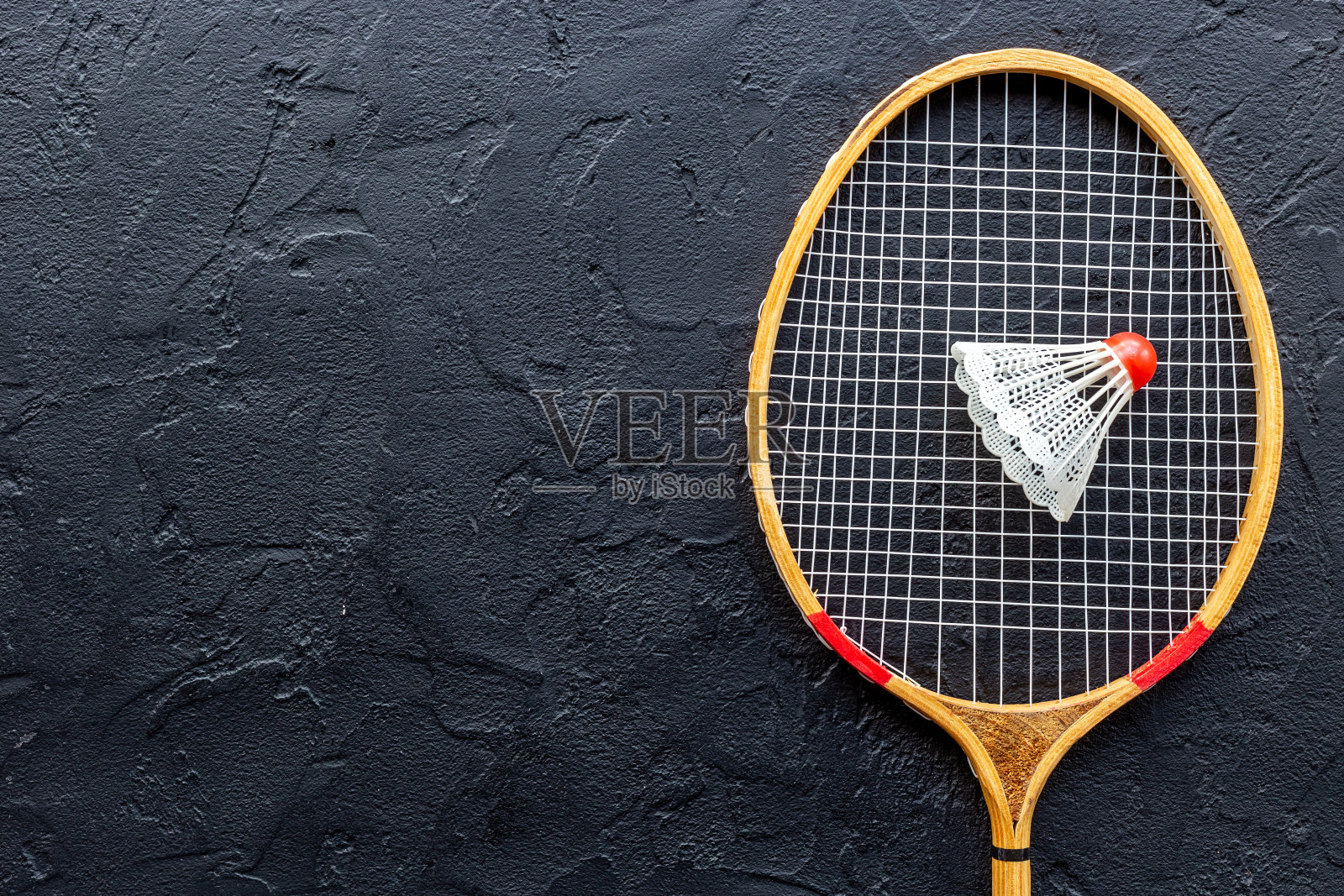 羽毛球拍、羽毛球运动器材,俯视图照片摄影图片