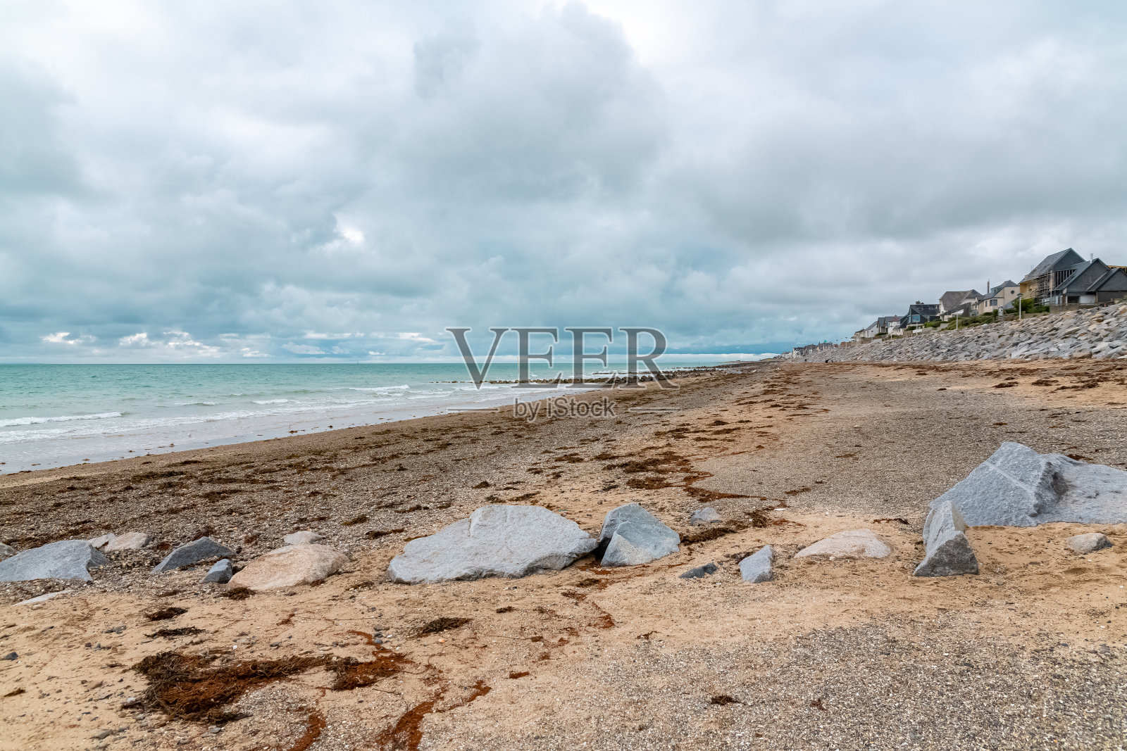 Agon-Coutainville美丽的海滩照片摄影图片