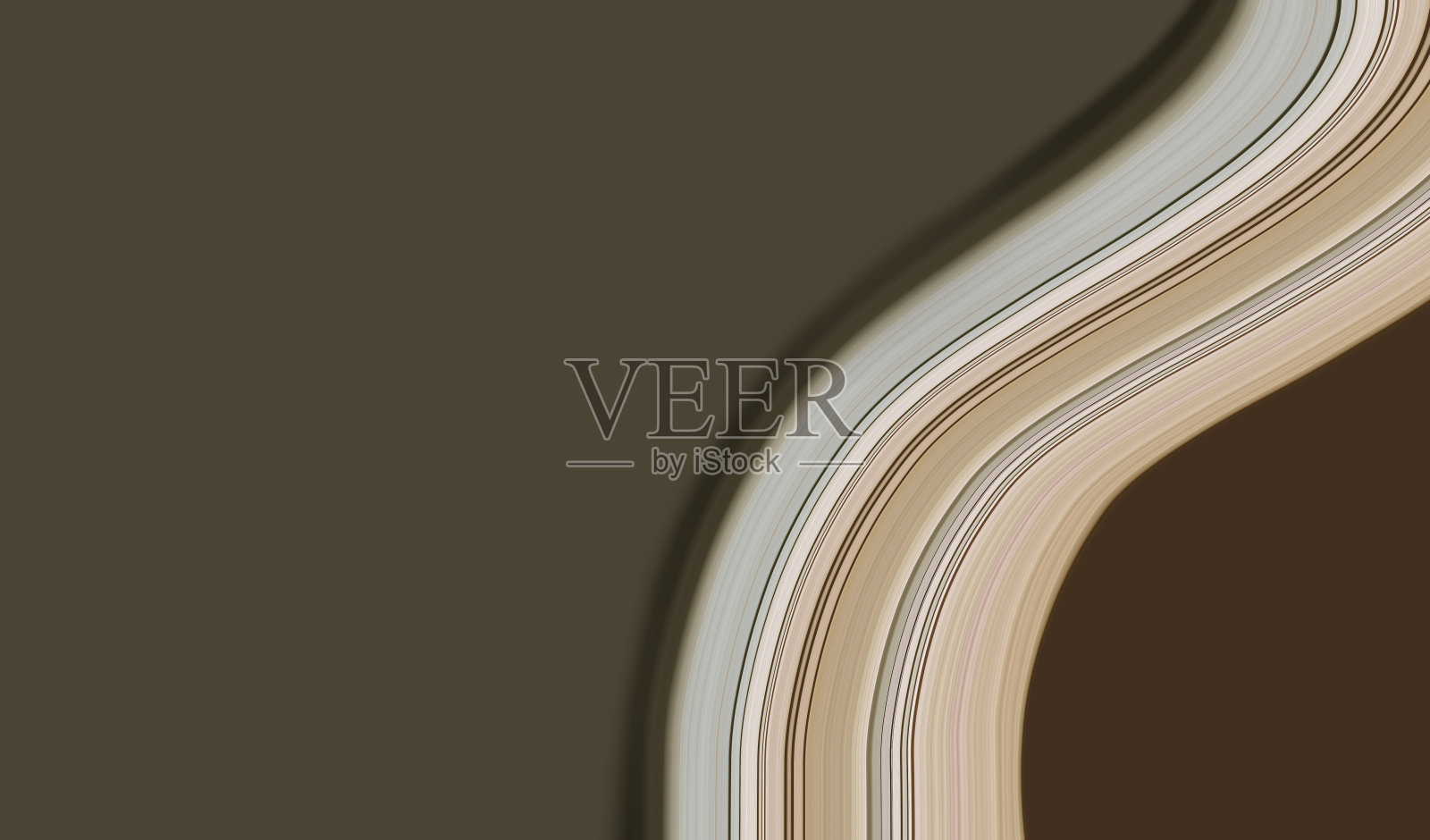 用波浪线抽象纹理背景。米色和棕色的颜色渐变。现代设计背景模拟流体艺术绘画。地块。木制的海报。自然的色调。墙。复制文本空间。照片摄影图片