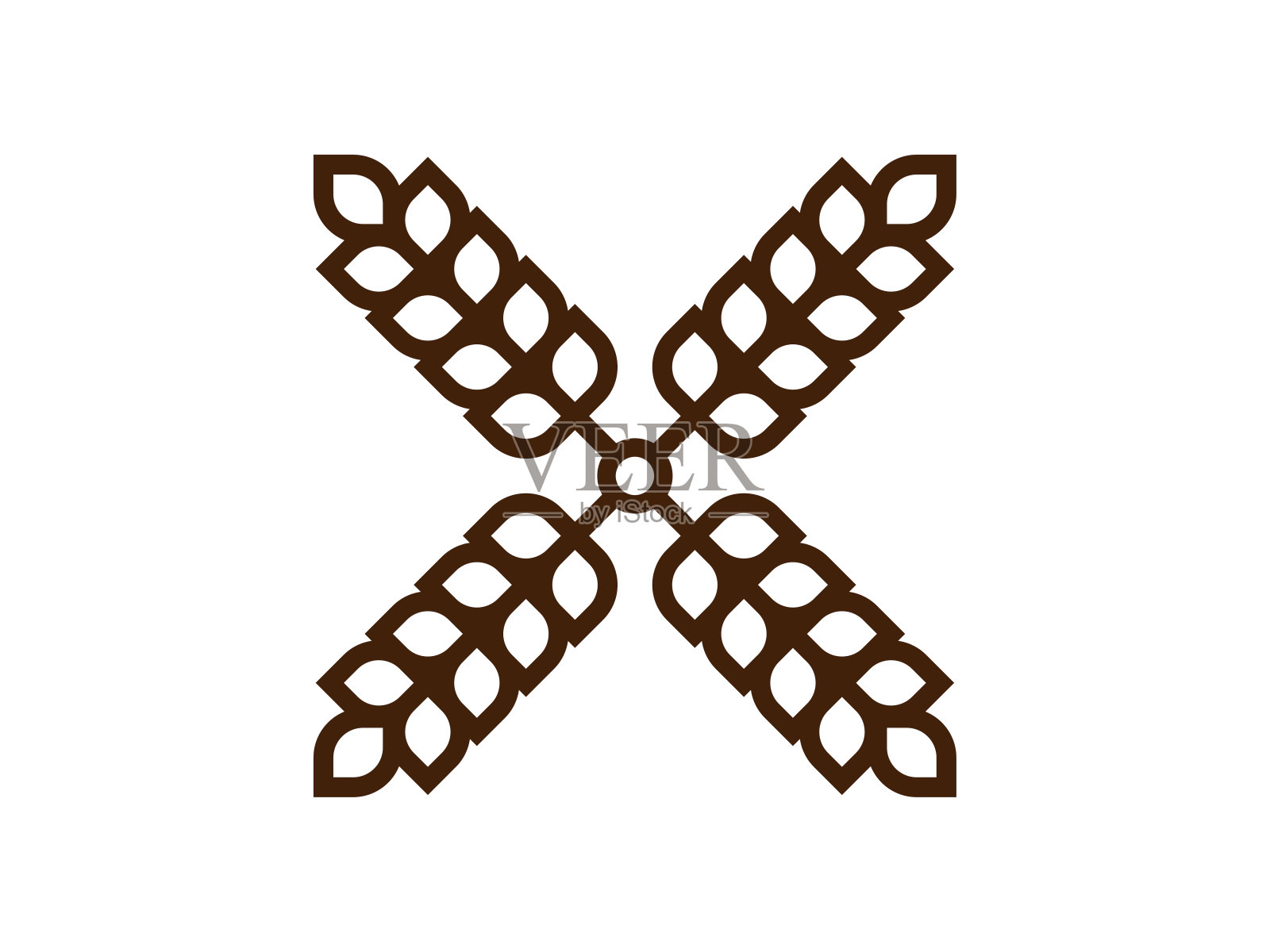 面包标志与小麦穗。风车的标志。插画图片素材