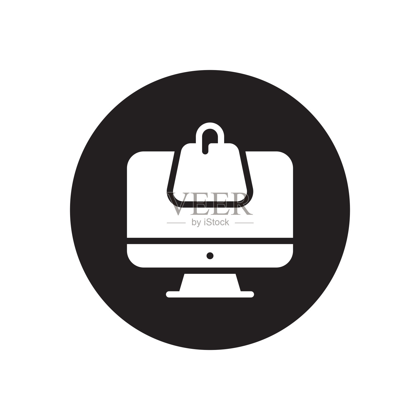 网上购物的字形图标图标素材