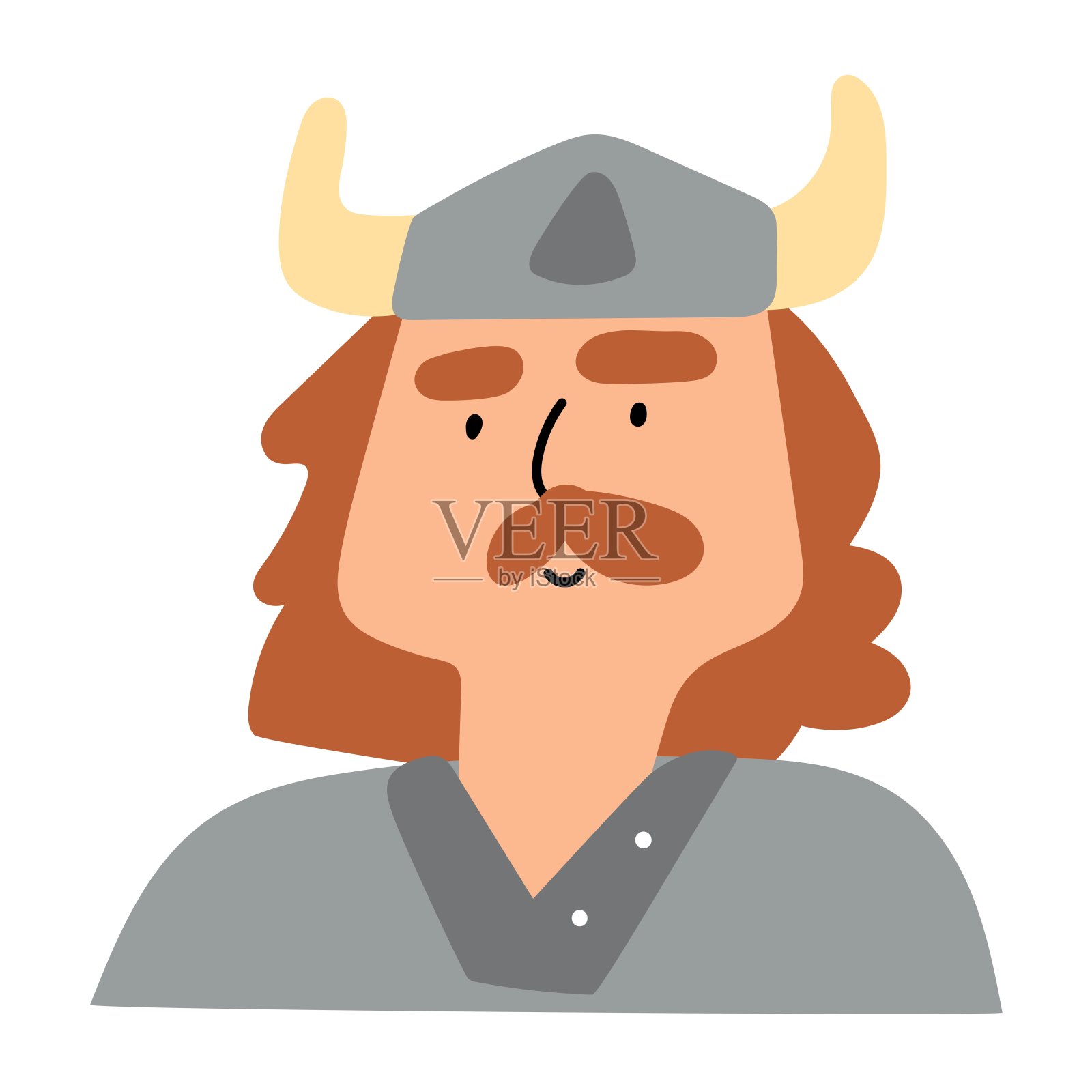 维京战士。插画图片素材