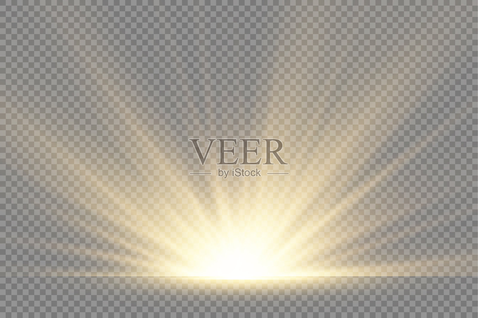 太阳爆炸了,黄色的光芒照亮了阳光。插画图片素材