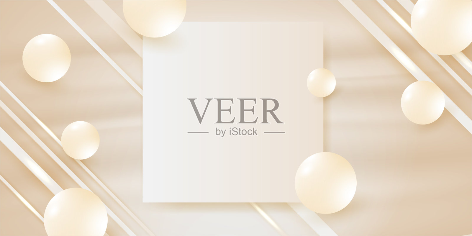 抽象奢华的金色背景球。豪华多边形图案,白色和金色背景。背景模板,海报,横幅,社交媒体,贺卡,封面,证书,小册子插画图片素材