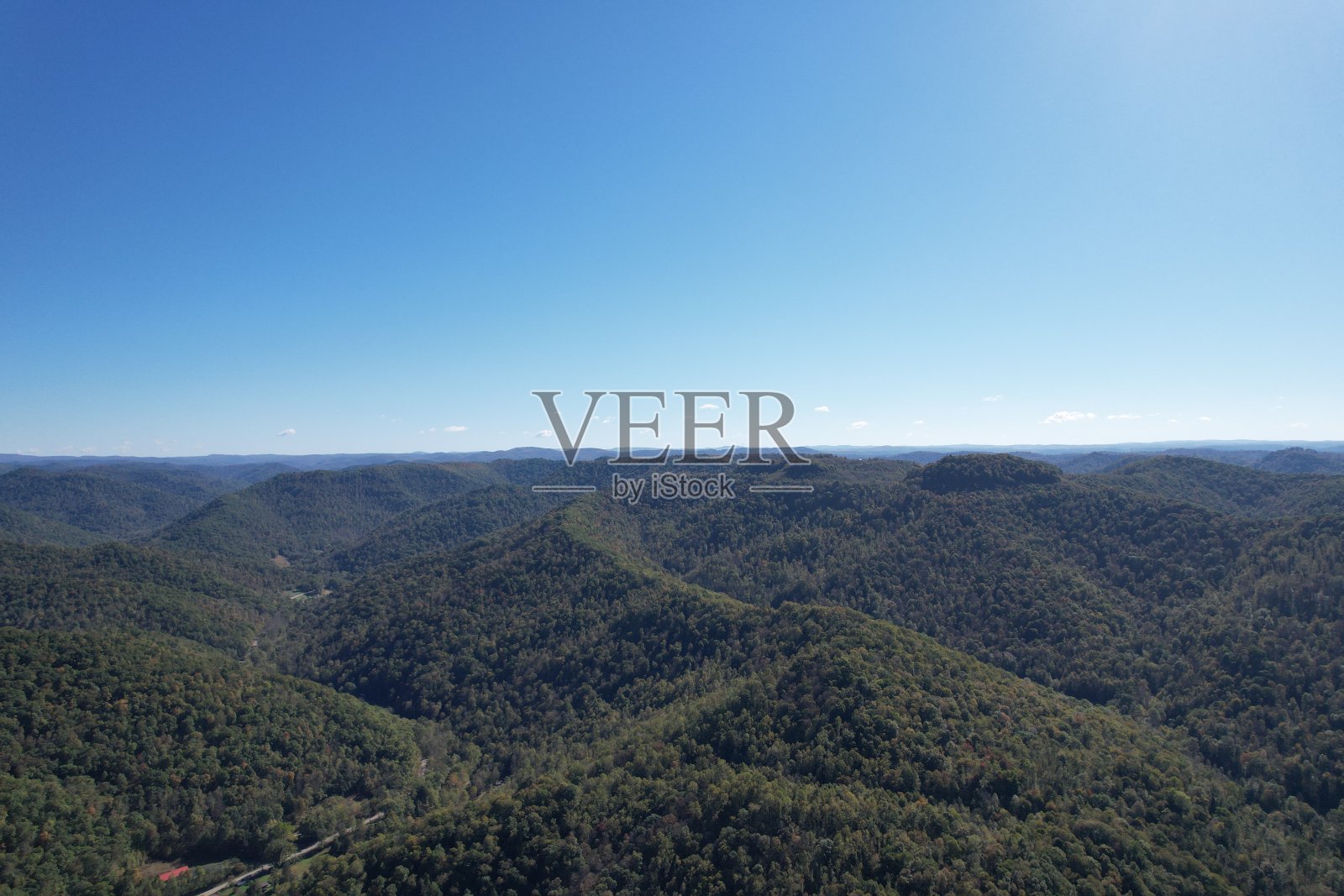 俯瞰阿巴拉契亚的秋天照片摄影图片