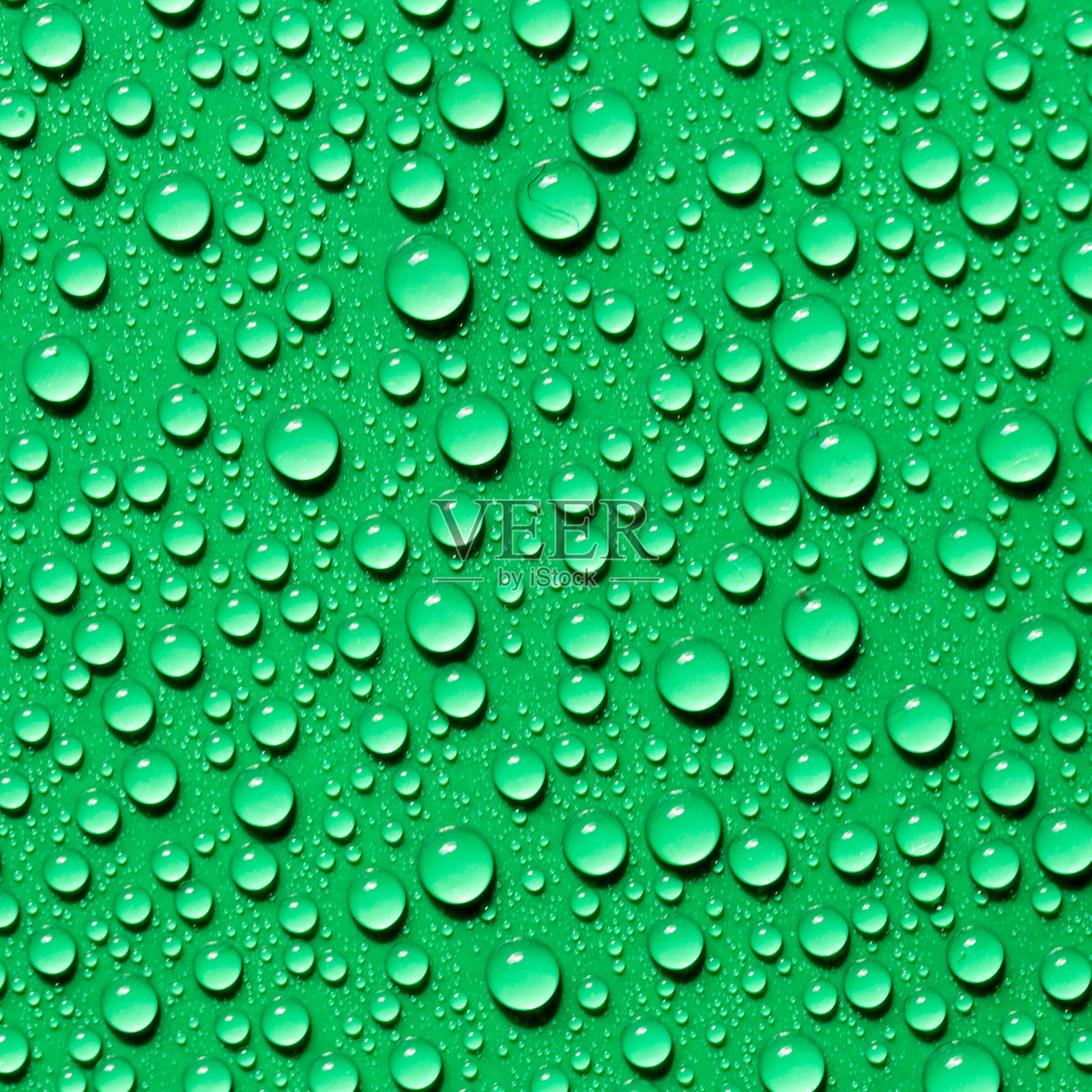 绿色背景上的水滴照片照片摄影图片