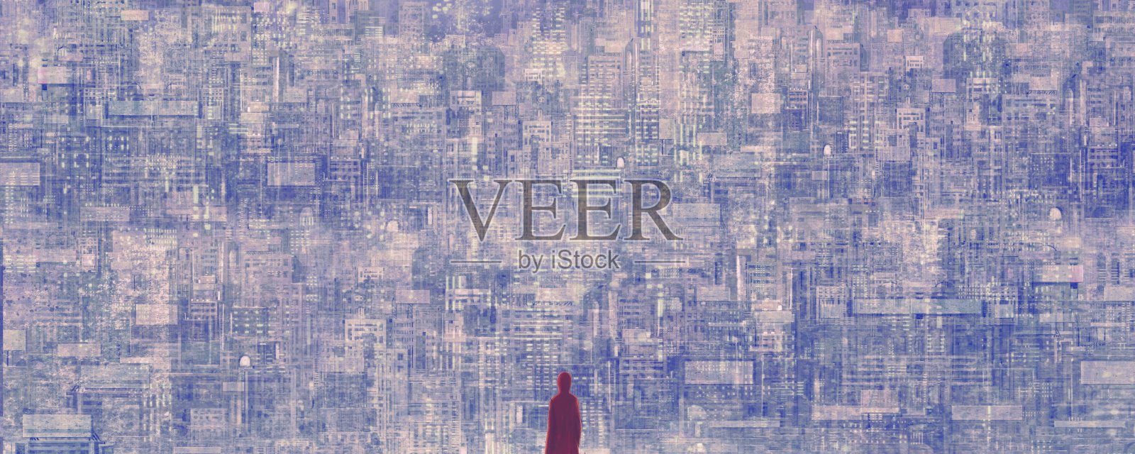 孤独插画图片素材