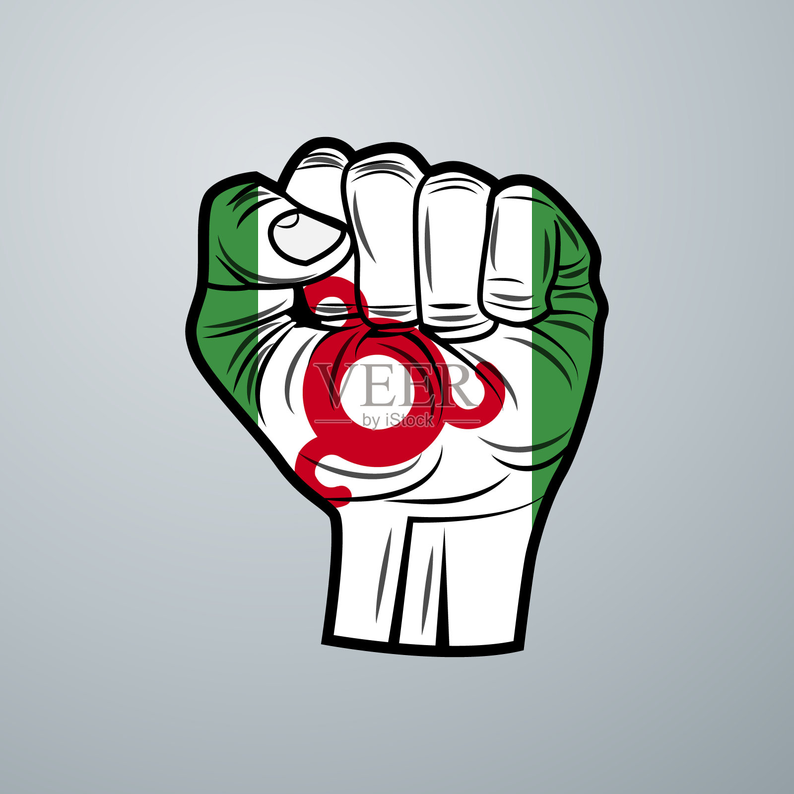 印古什旗与手设计插画图片素材