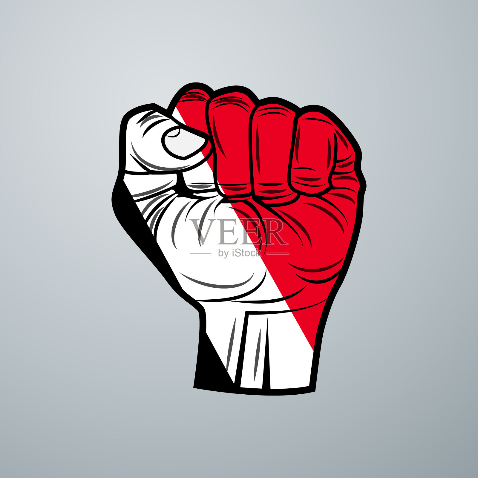 海国国旗与手设计插画图片素材