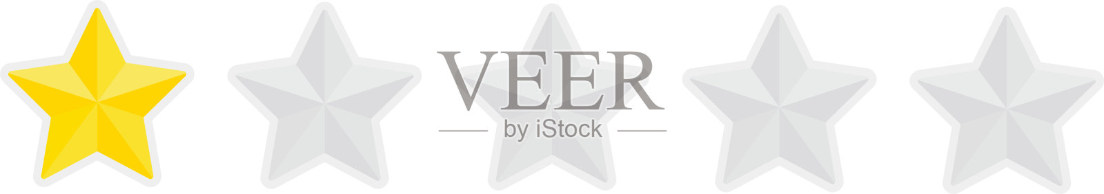 1星图标(满分5分)插画图片素材