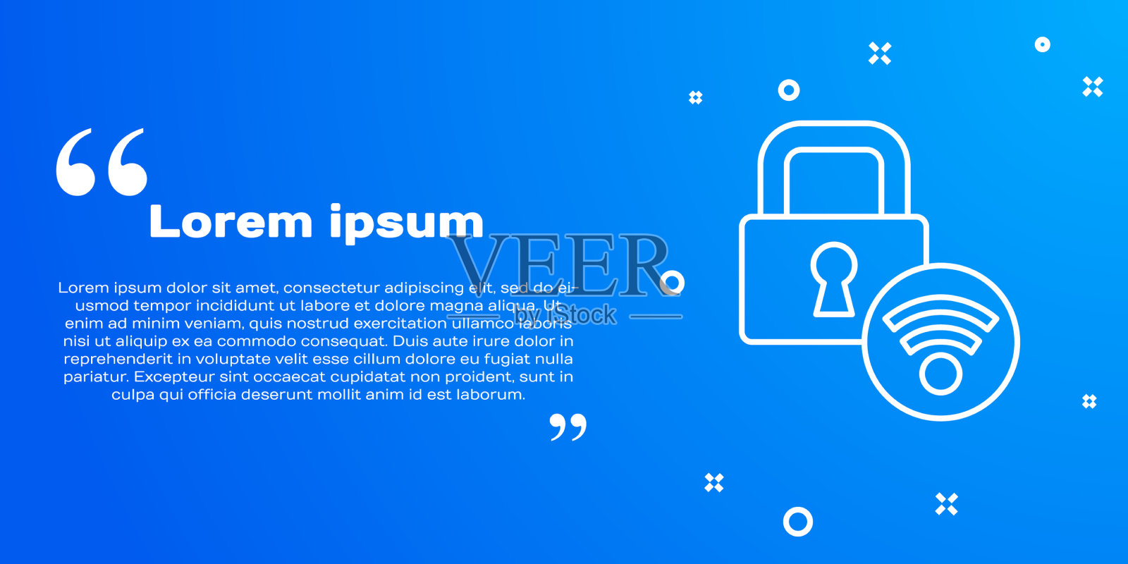 白线无线数字门锁插画图片素材