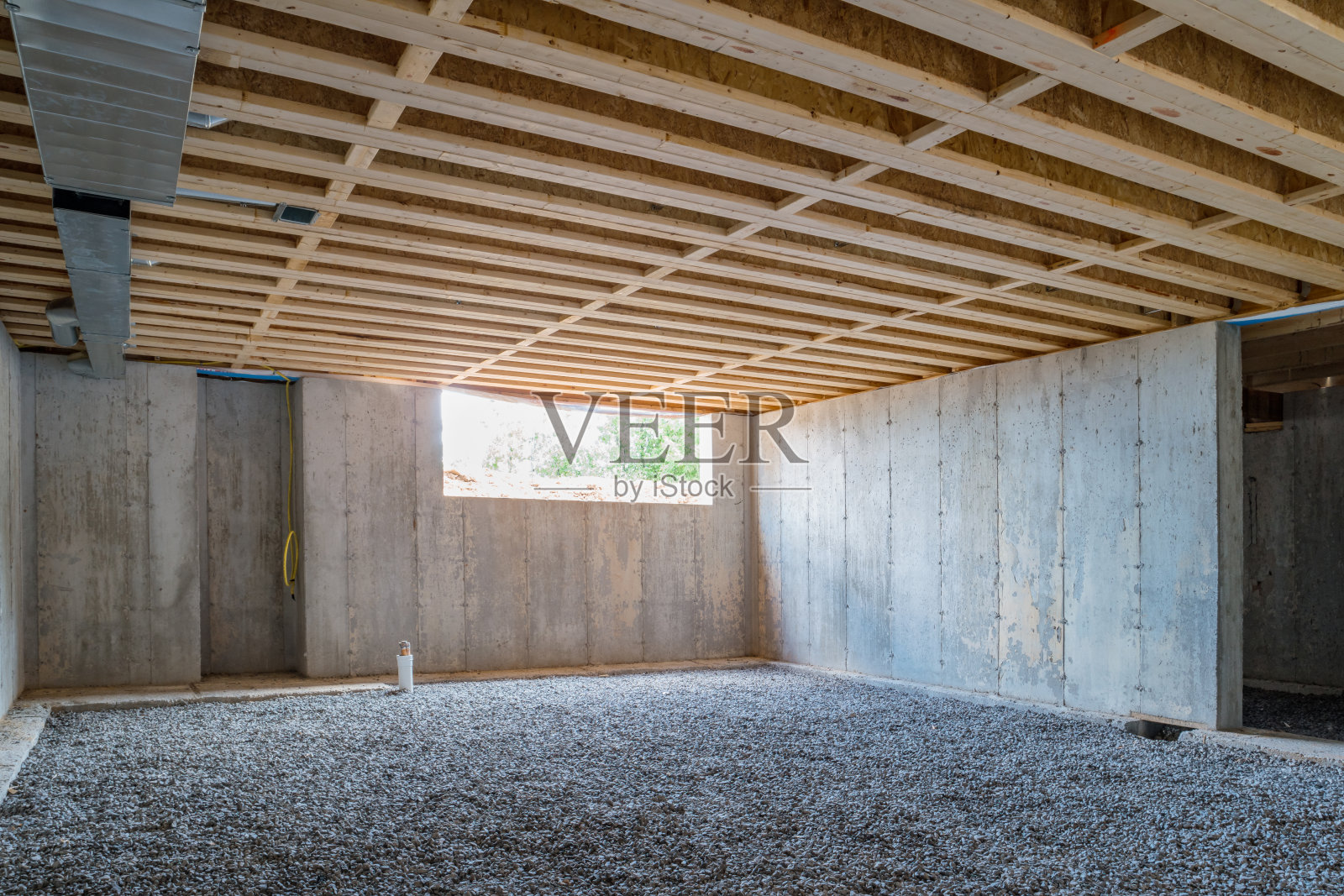 房子的地下室施工照片摄影图片