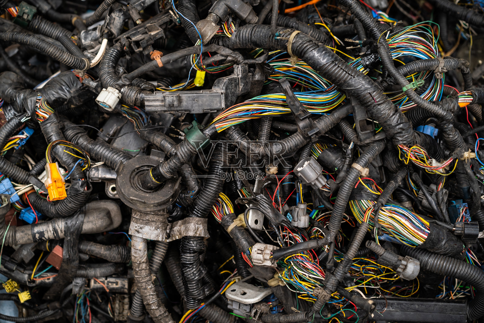 废弃的电缆照片摄影图片