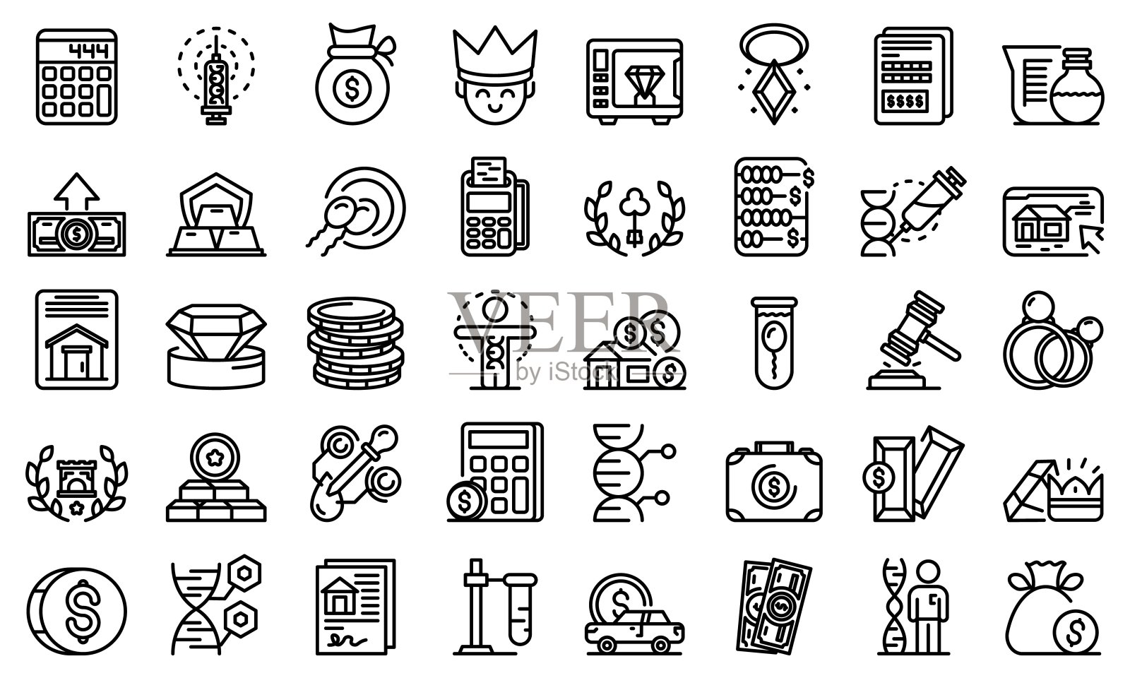 继承图标设置,轮廓样式图标素材