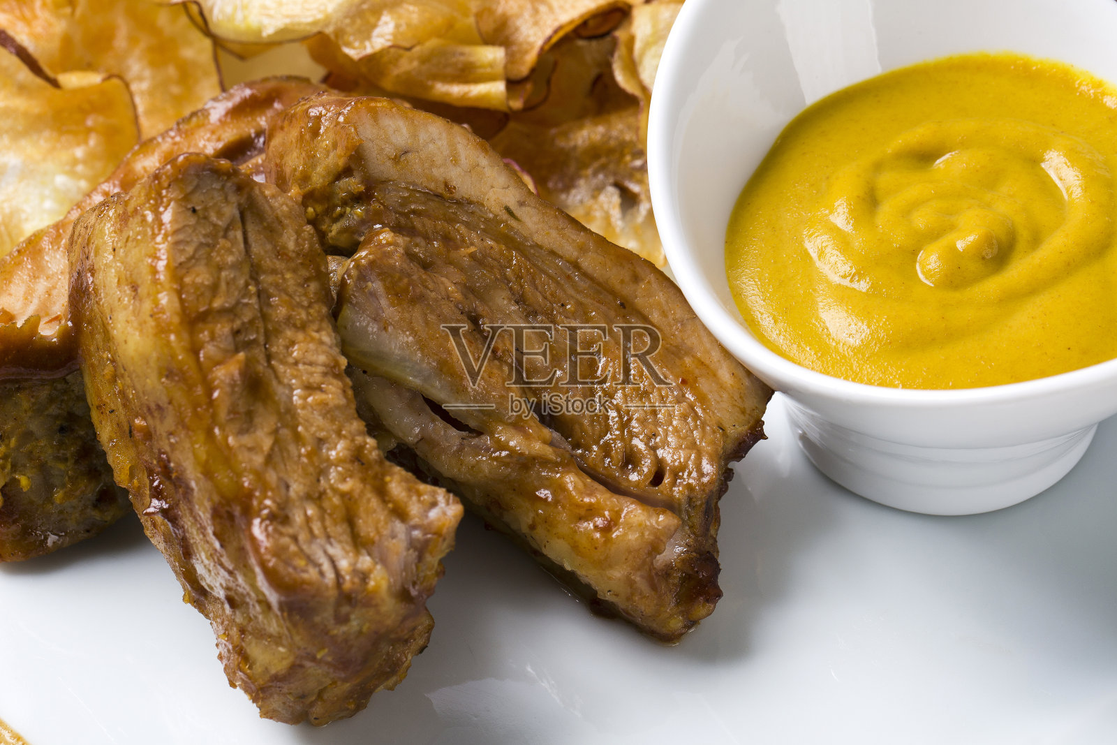 Picanha与芥末照片摄影图片