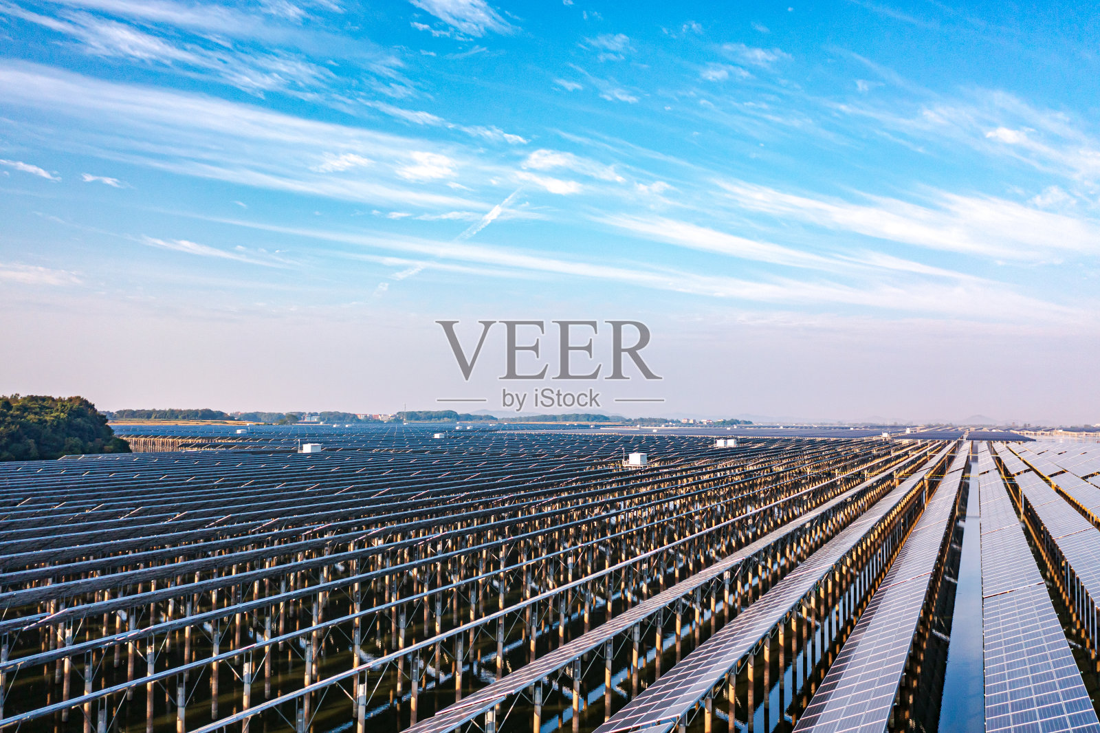 航空光伏发电能源照片摄影图片