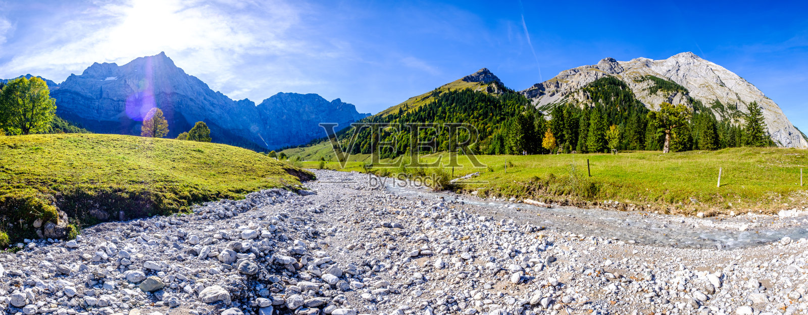 奥地利里斯托山谷的景观照片摄影图片