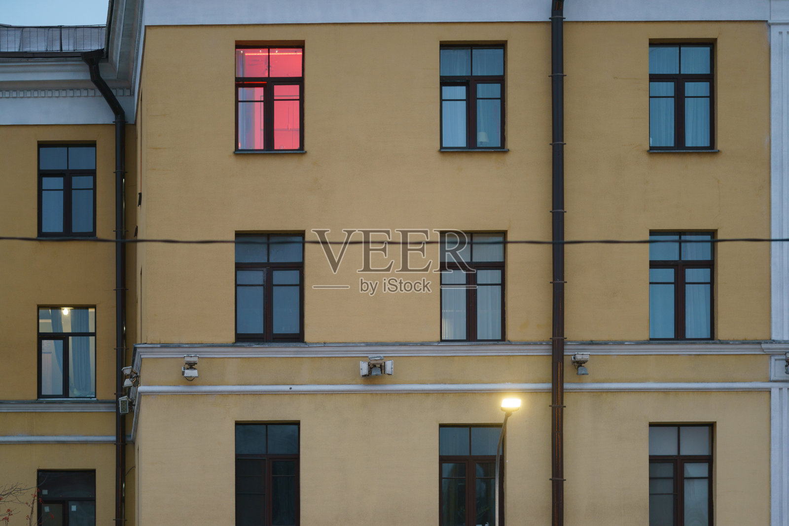 莫斯科旧住宅楼外照片摄影图片