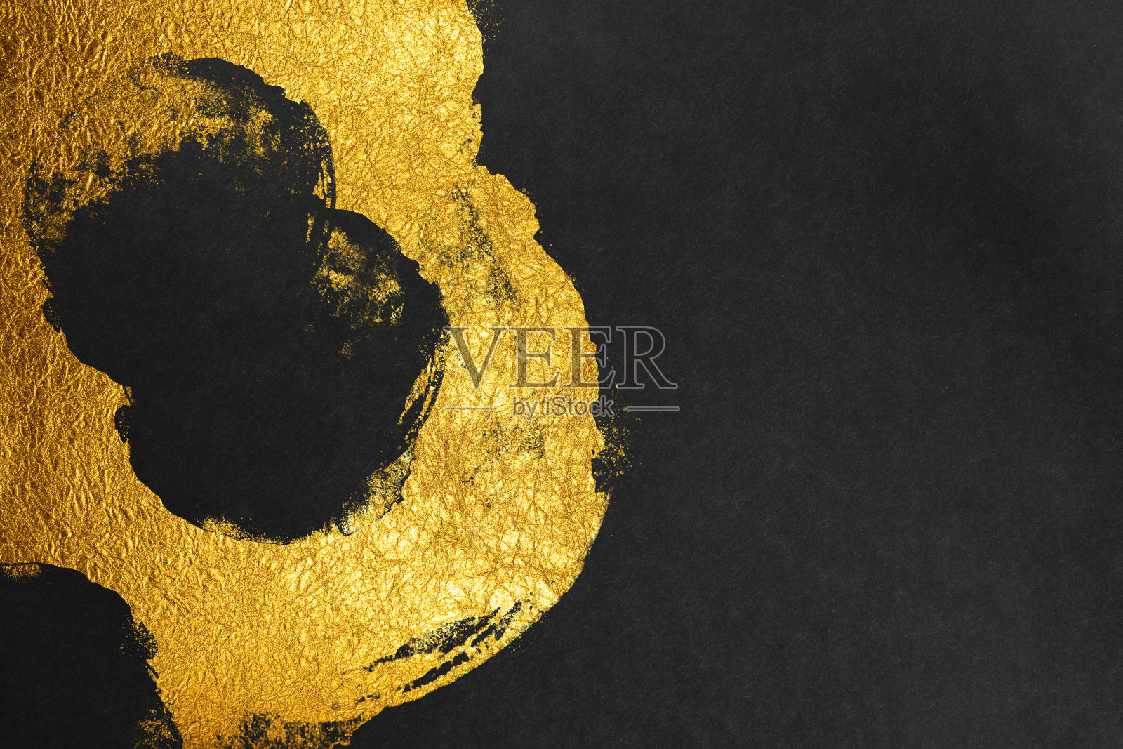 哑光黑色与金色圈设计,日本形象背景照片摄影图片