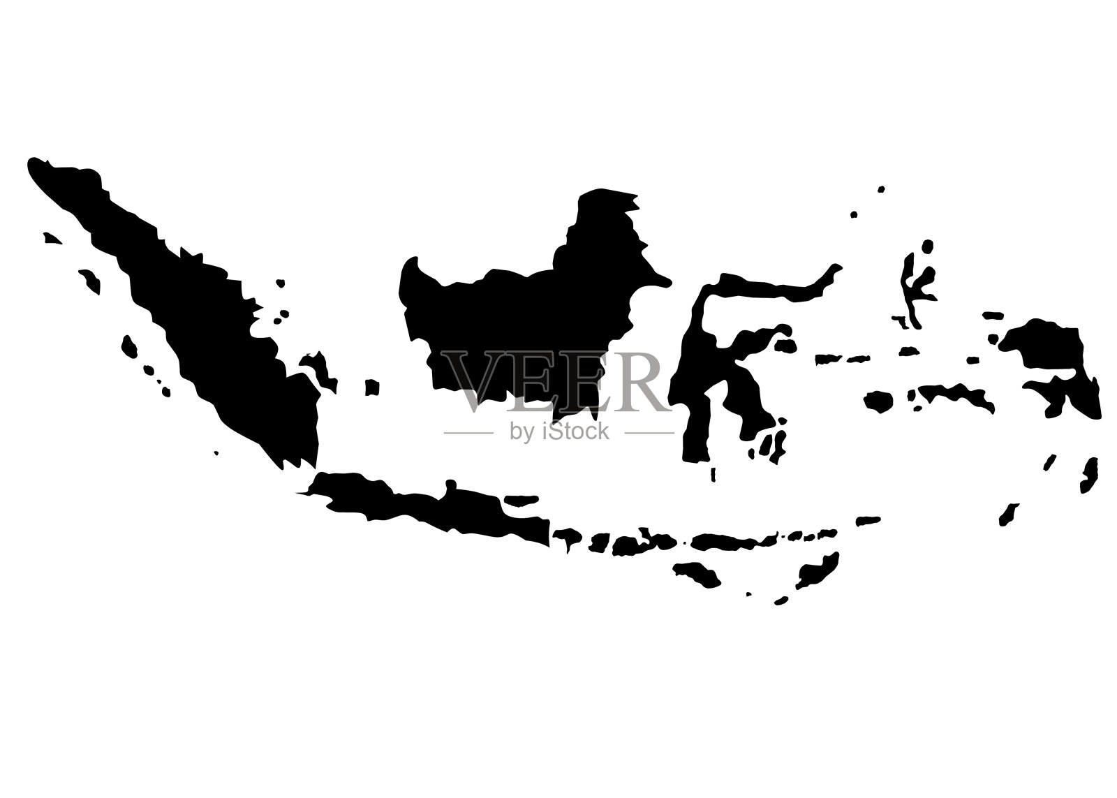 印尼的地图插画图片素材