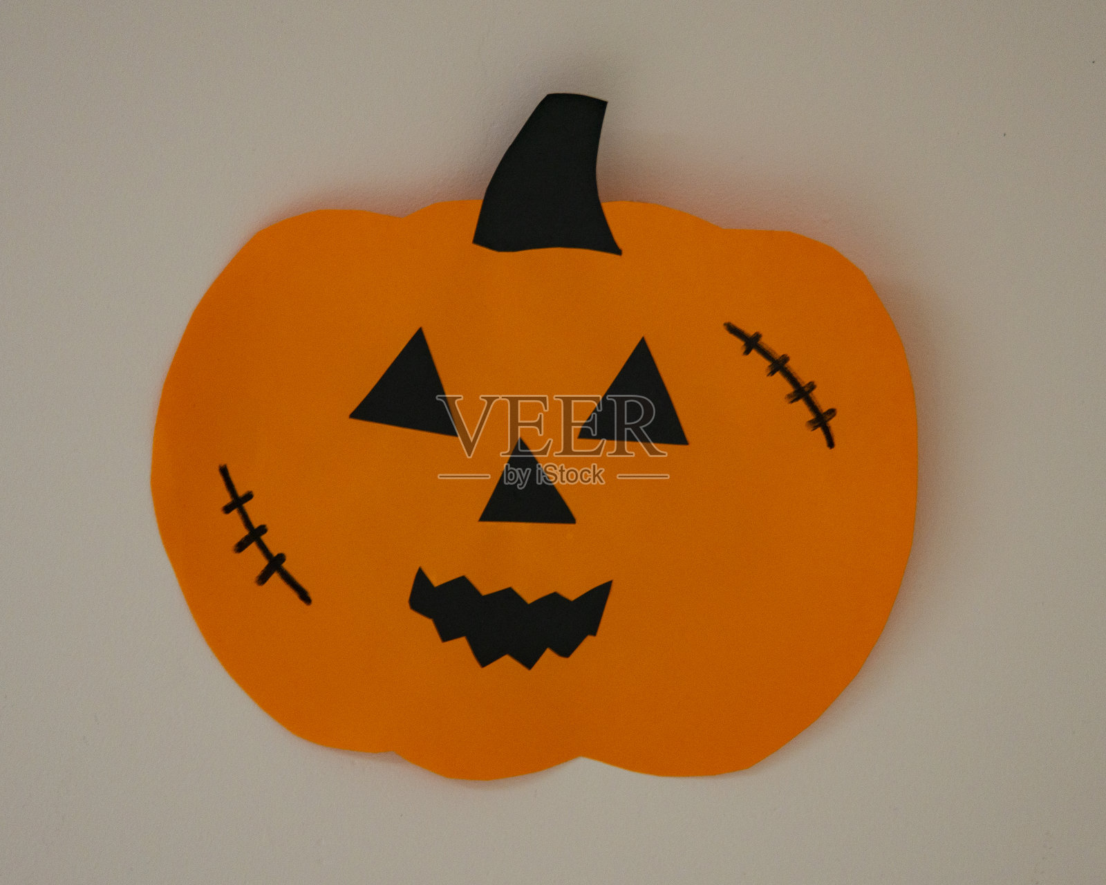 照片万圣节南瓜秋天节日纸装饰照片摄影图片