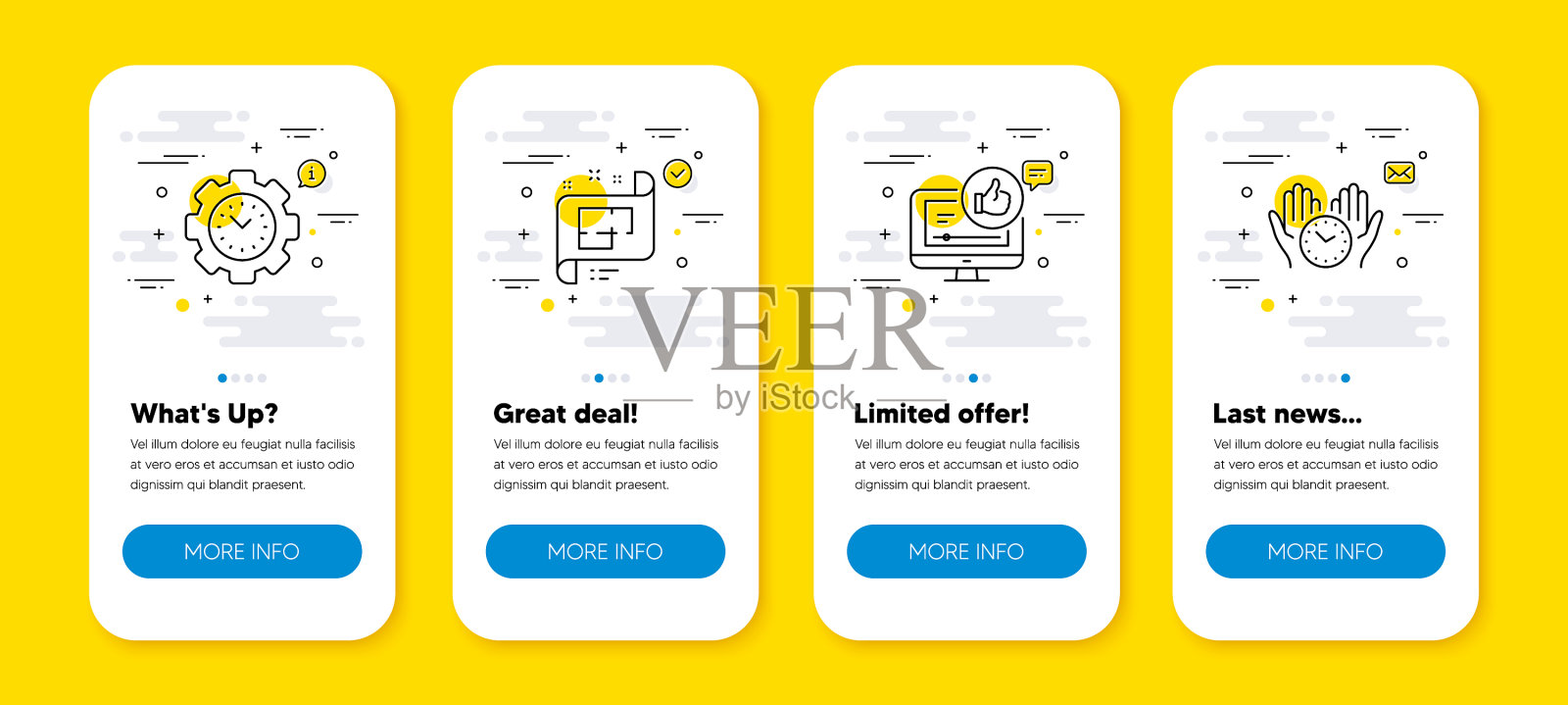 建筑计划和时间管理图标素材