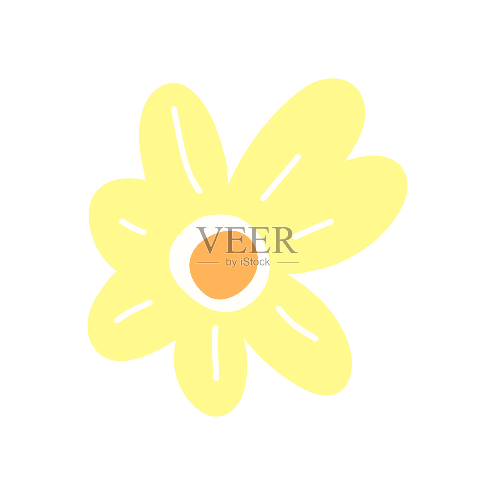 手绘抽象花。向量,极简主义。孤立的,图标,标签。设计元素图片