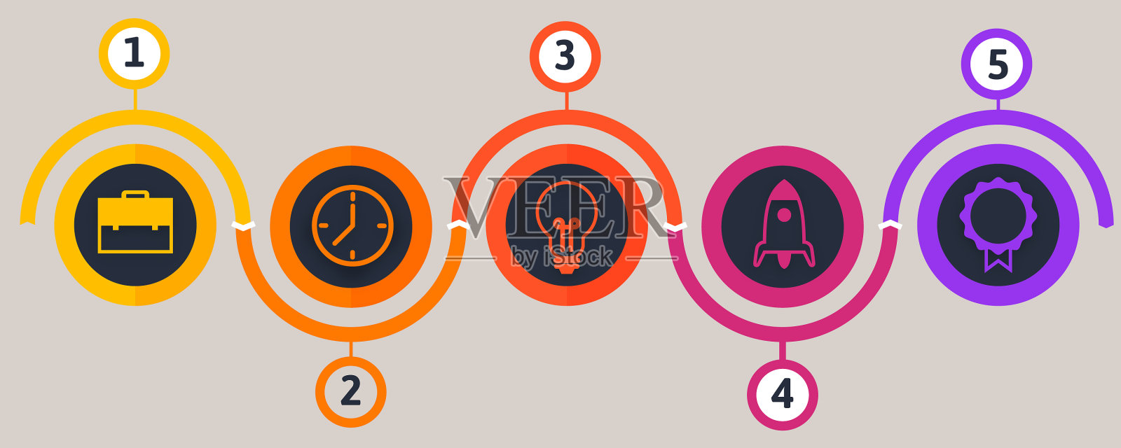 信息图形元素扁平化设计插画图片素材